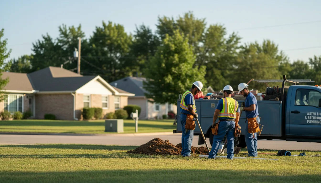Residential water line and bathroom plumbing service in New Castle, AL